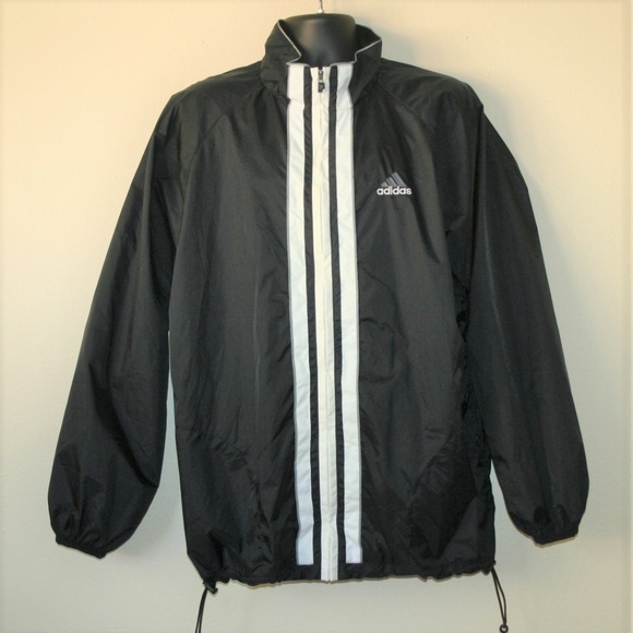 adidas Other - Adidas 1990s Black & White Nylon Windbreaker Med